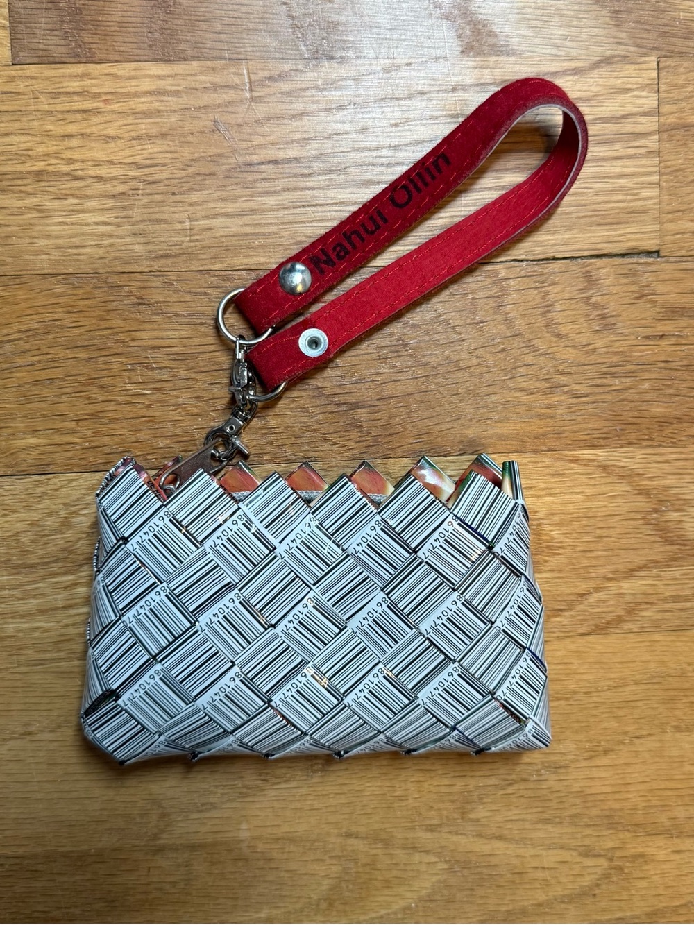 Nahui Ollin barcode candy wrapper wristlet